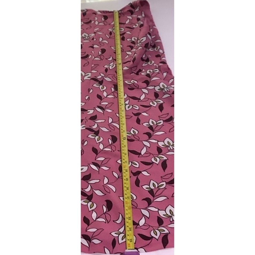 Ann Taylor Factory Midi Dress Womens 6 Pink Floral Textured Boho Full Zip - Picture 3 of 5